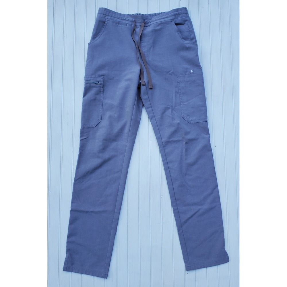 FIGS Technical Collection Scrub Pants XS‎ Gray Cargo Multi-Pocket TW2000R